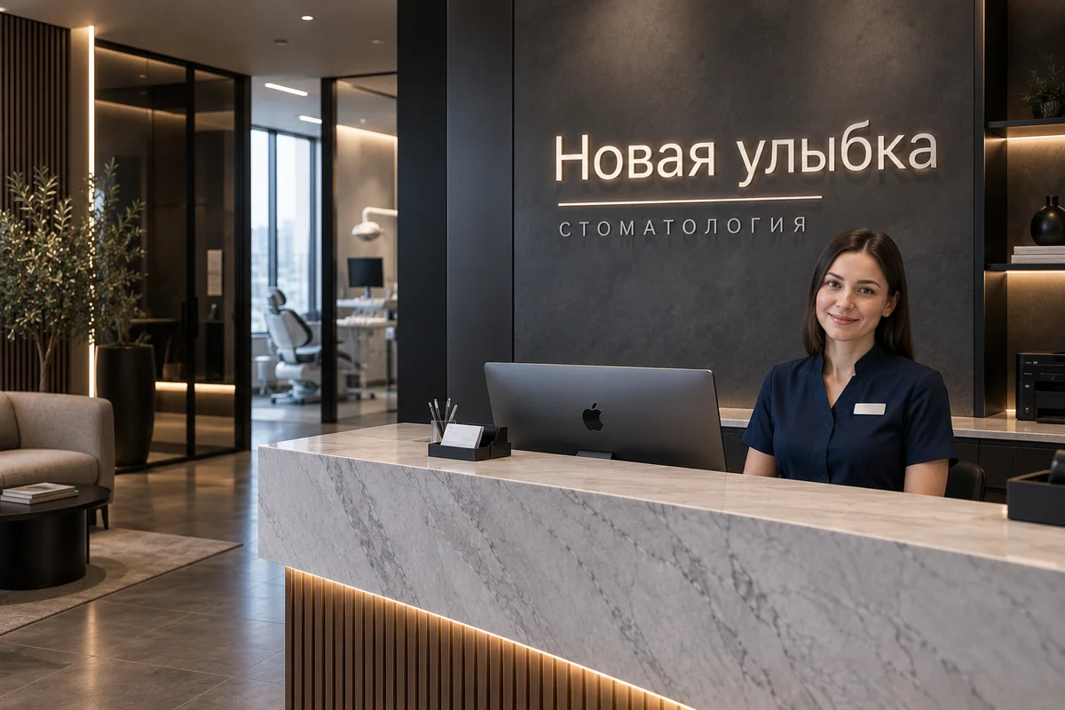 Администратор на ресепшн клиники «Новая улыбка»
